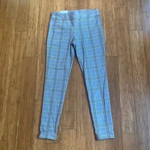 Calvin Klein Gray Plaid Stretchy Pants Size Small NWT